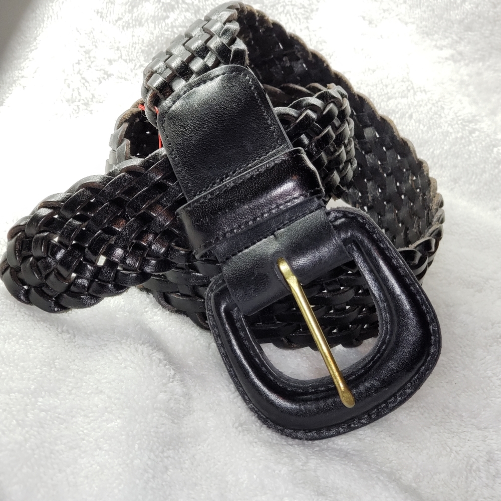 Coach Woven Black Belt SMALL #3851